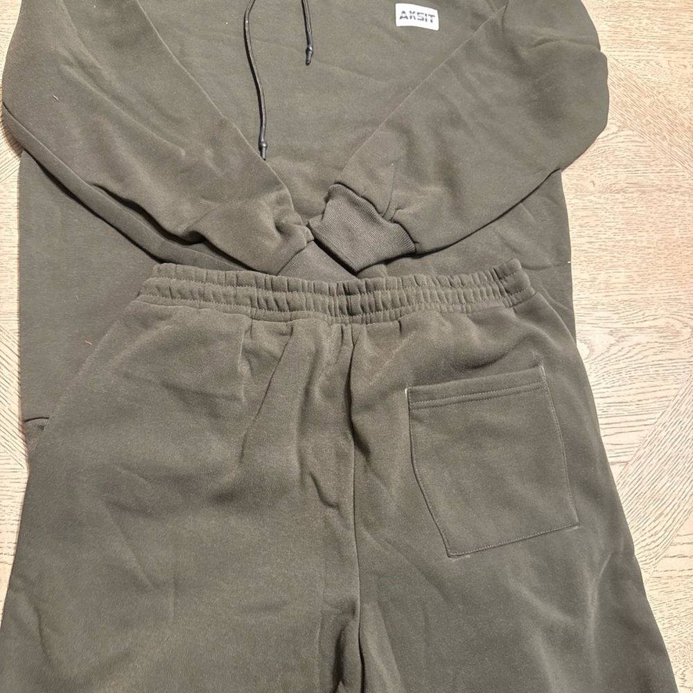 Men's Athletic Fleece Sweater Pants Running Jogging Casual Gym Track Suit Set M - Picture 2 of 2